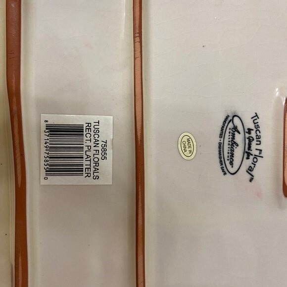 CERAMIC POTTERY TUSCAN FLORAL BY GIANI AMBIANCE COLLECTIONS SERVING PLATTER - Picture 9 of 9